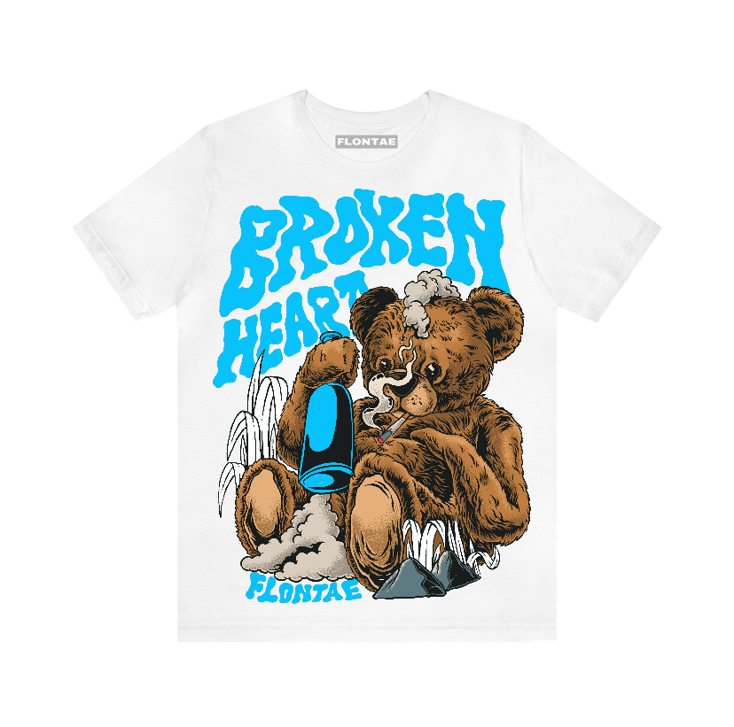 Powder Blue 9s Flontae T-Shirt Broken Heart Graphic