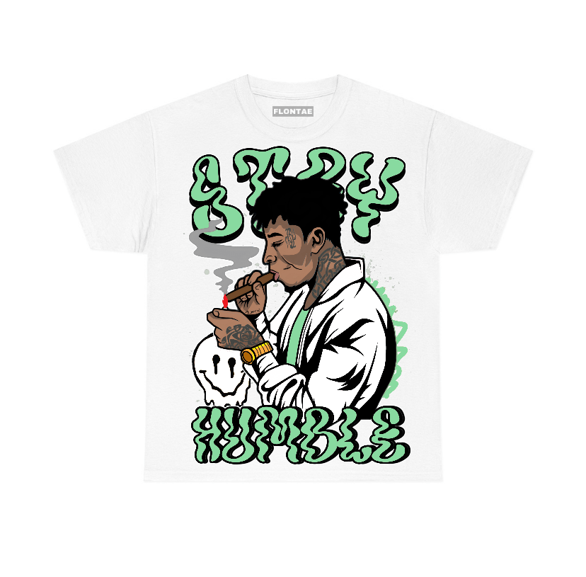 Green Glow 1s Flontae T-Shirt Stay Humble Graphic