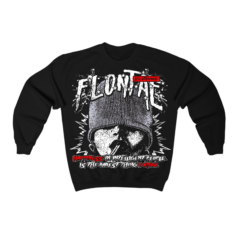 Black Cement 3s Flontae Crewneck Sweatshirt Furious Graphic