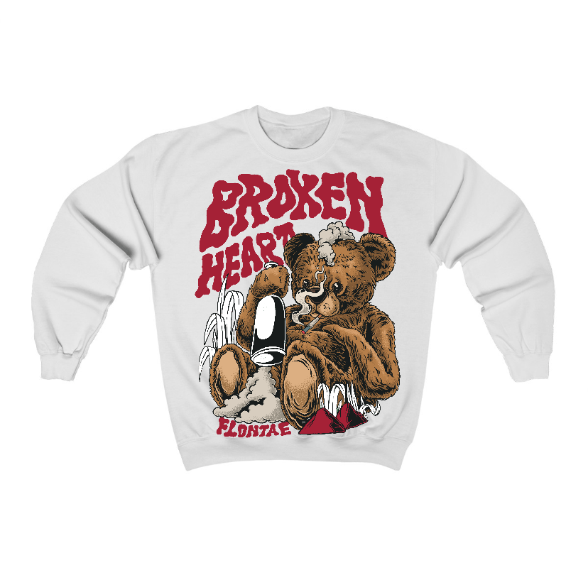Black Toe 14s Flontae Crewneck Sweatshirt Broken Heart Graphic