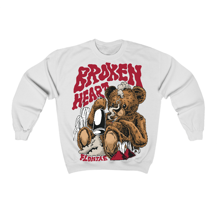 Black Toe 14s Flontae Crewneck Sweatshirt Broken Heart Graphic