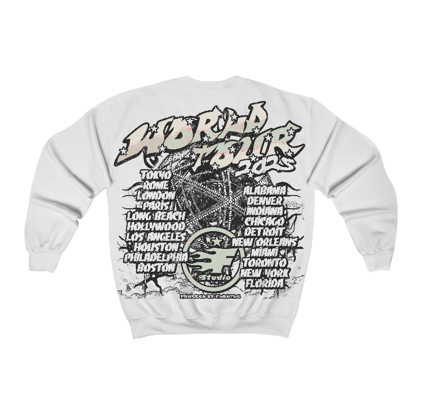 Seafoam 4s Flontae Crewneck Sweatshirt No Victory Graphic