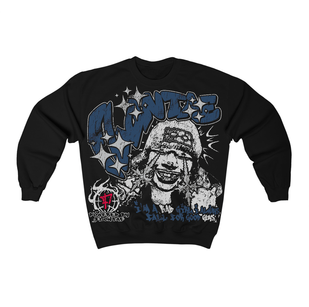 French Blue 12s Flontae Crewneck Sweatshirt Changed The Thought Graphic