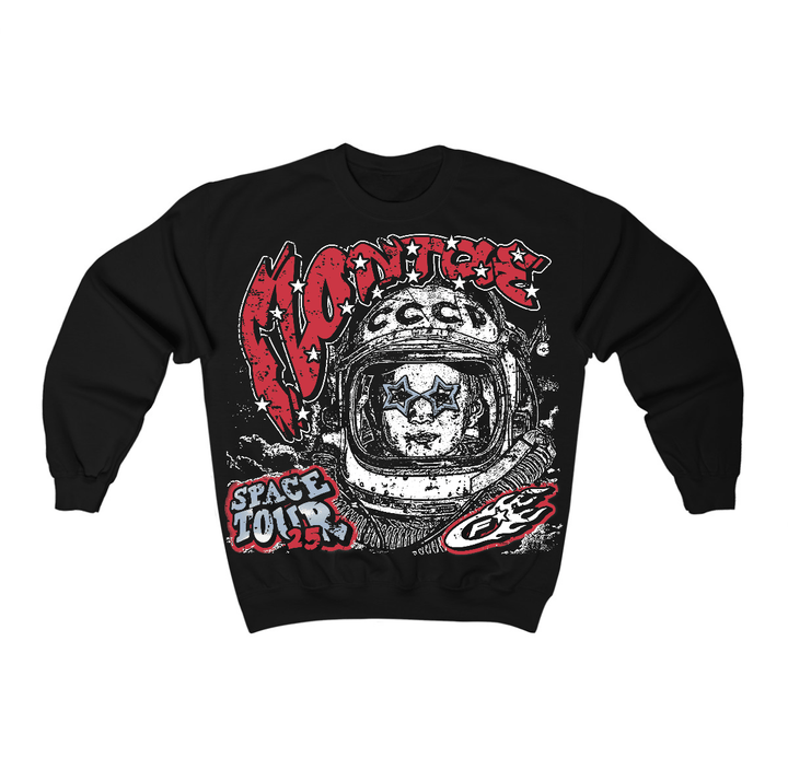 Fire Red “Black Tongue” 5s Flontae Crewneck Sweatshirt Get Around Graphic