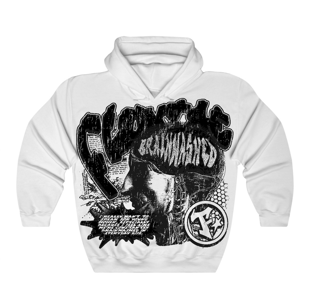 White Thunder 4s Flontae Hoodie Under Control Graphic