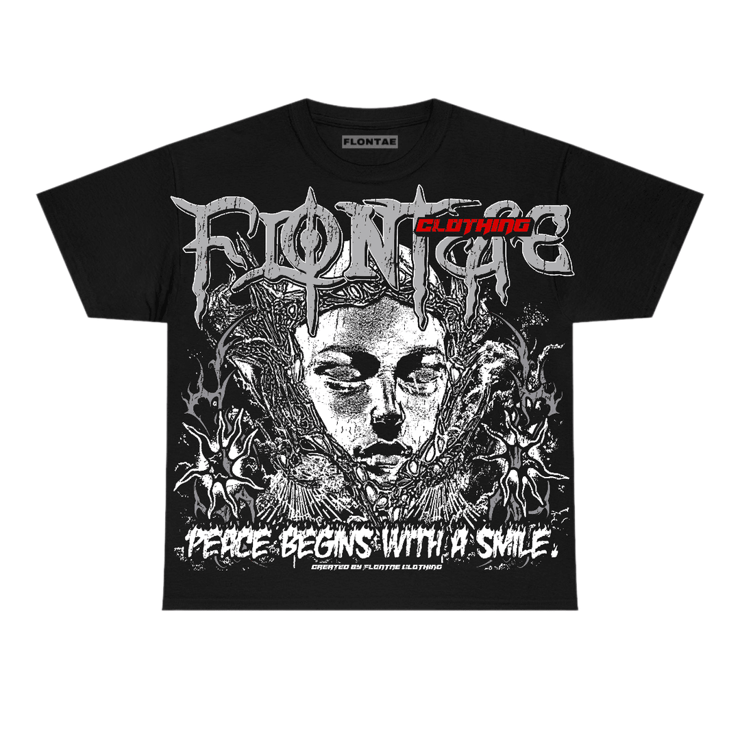 White Cement 4s Flontae T-Shirt Keep Peace Graphic