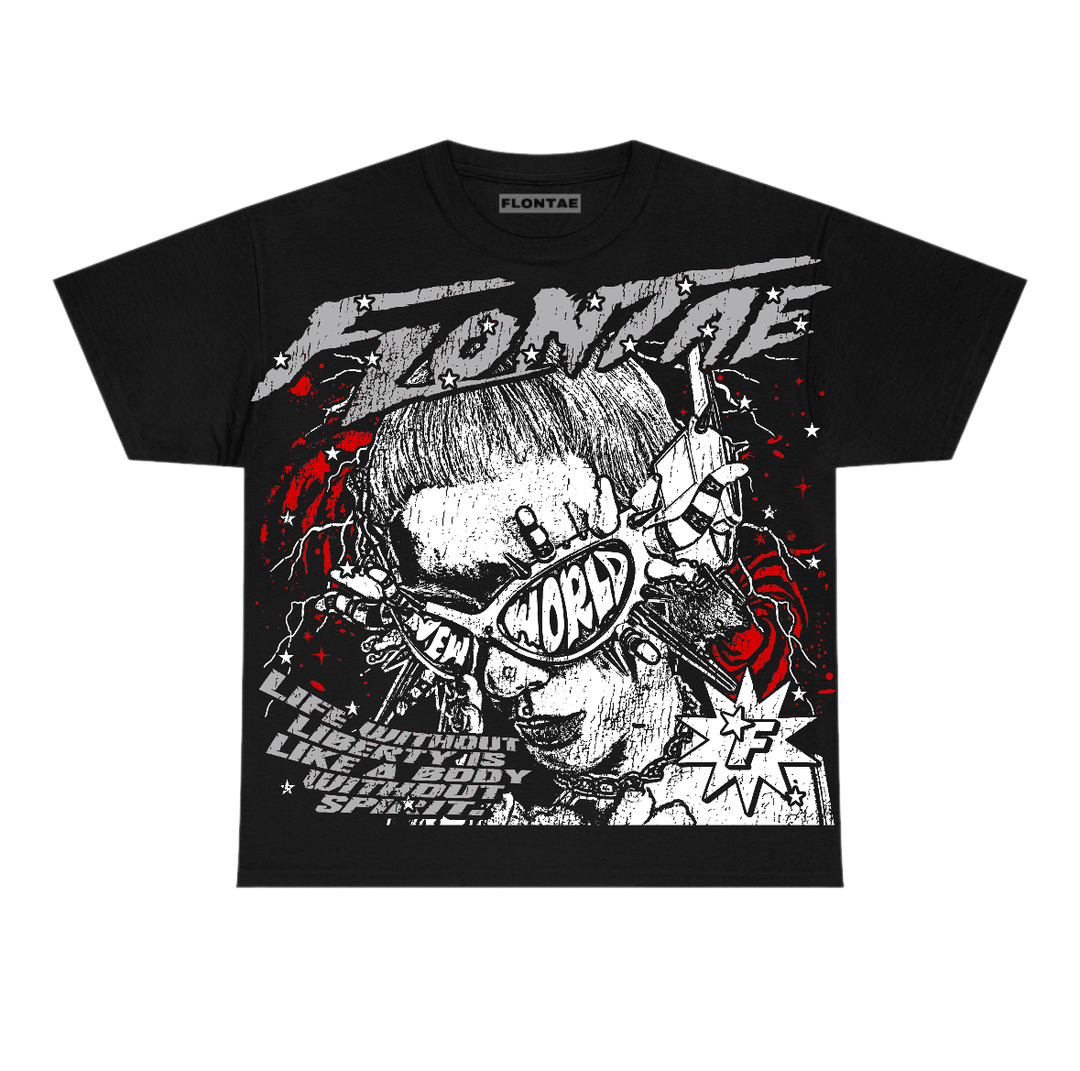 White Cement 4s Flontae T-Shirt Live With Joy Graphic