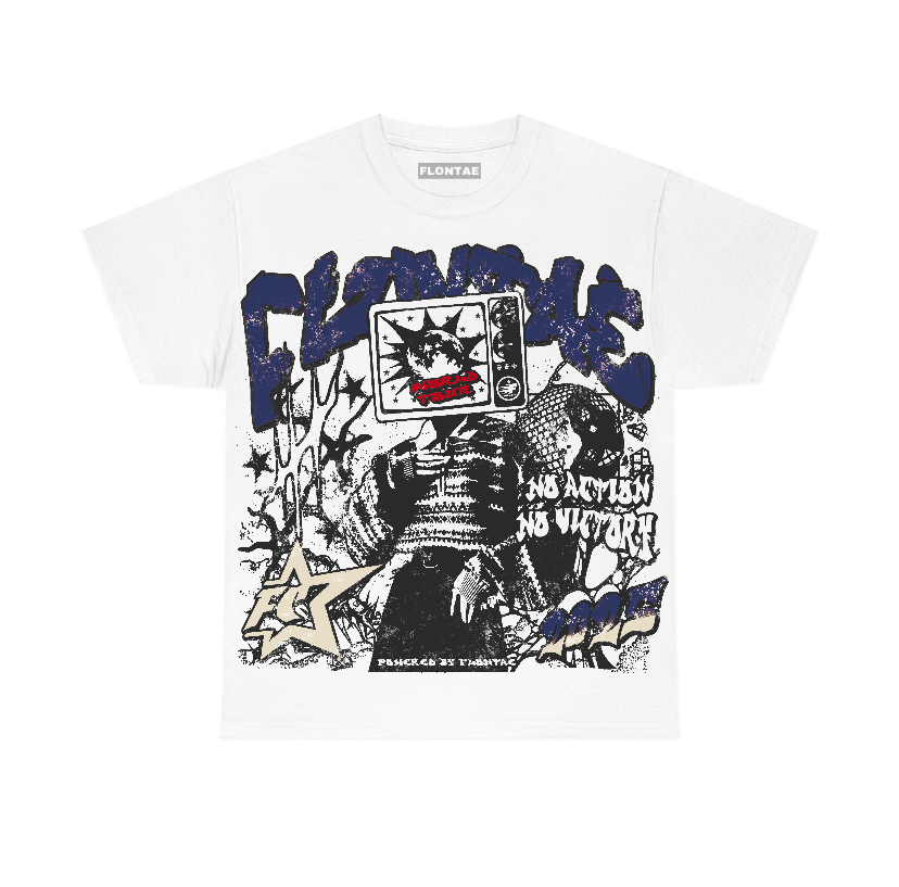 Deep Royal Blue 1s Flontae T-Shirt No Victory Graphic