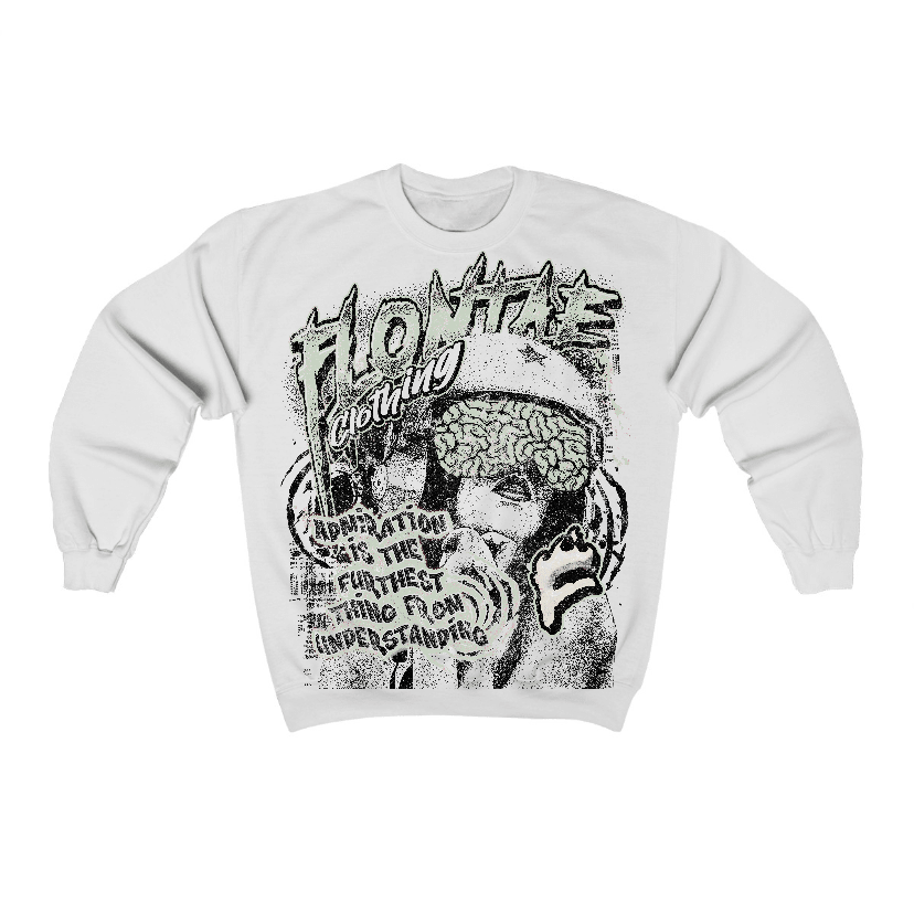 Seafoam 4s Flontae Crewneck Sweatshirt Understand Graphic