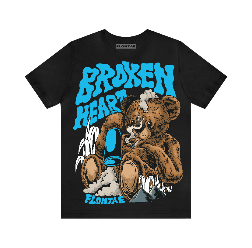 Powder Blue 9s Flontae T-Shirt Broken Heart Graphic