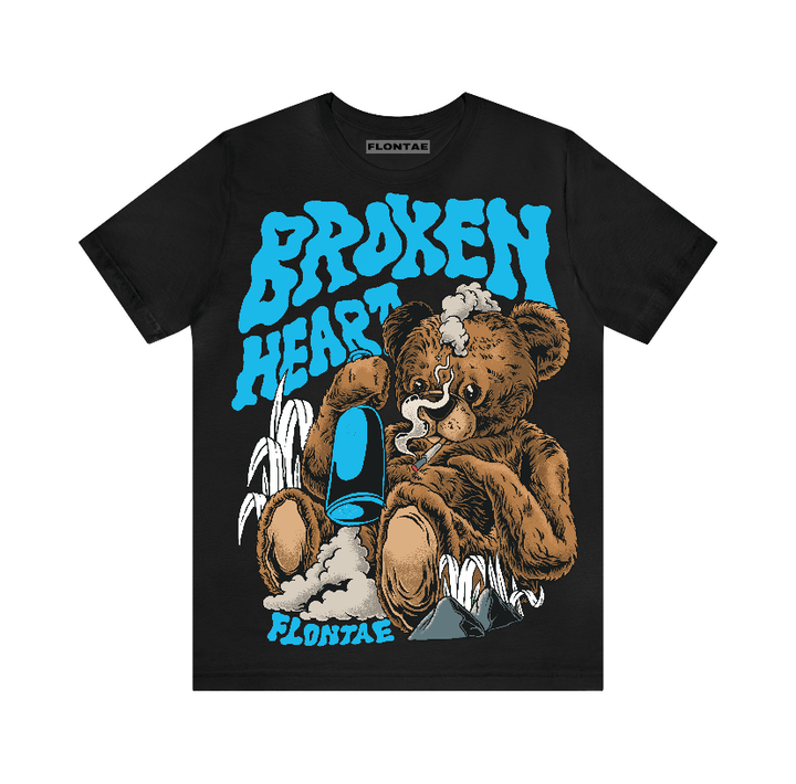 Powder Blue 9s Flontae T-Shirt Broken Heart Graphic