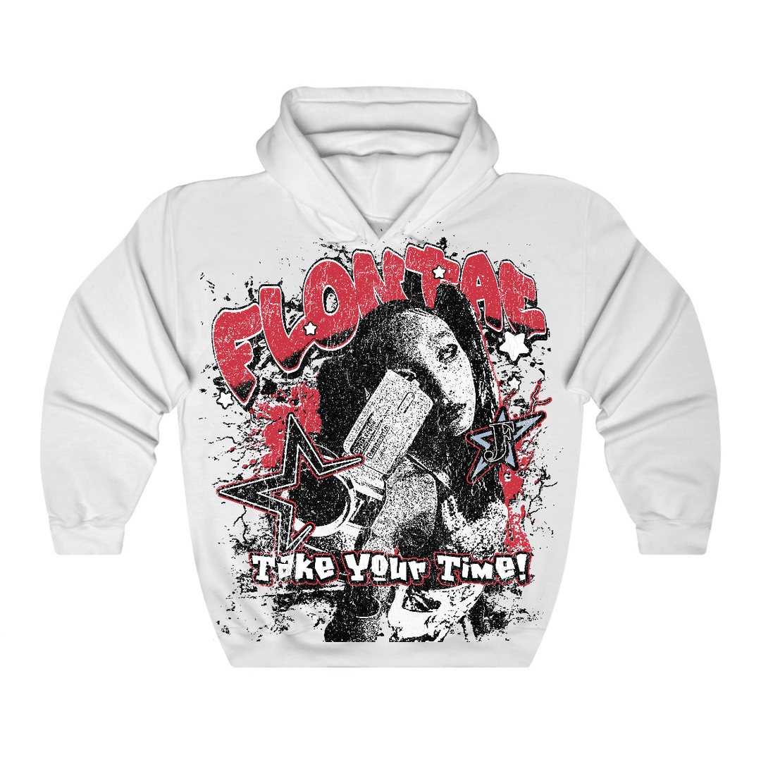Fire Red “Black Tongue” 5s Flontae Hoodie Be Patient Graphic
