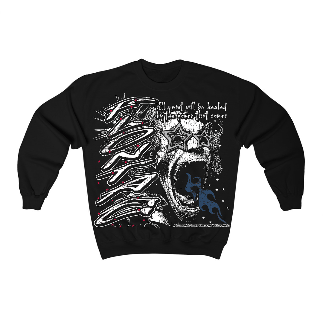 French Blue 12s Flontae Crewneck Sweatshirt Wonder Graphic