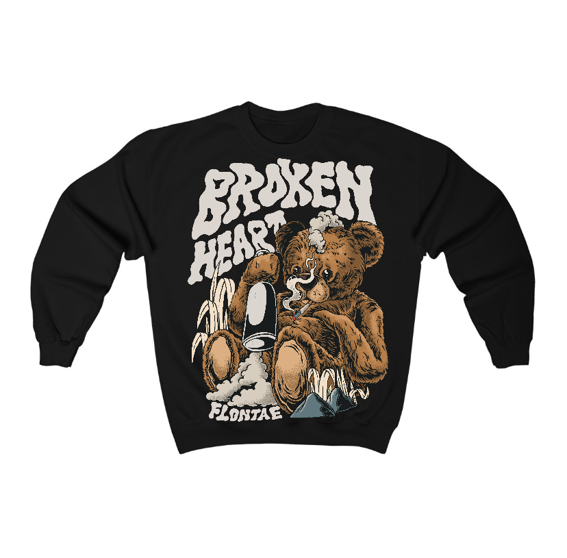 Sail 5s Flontae Crewneck Sweatshirt Broken Heart Graphic