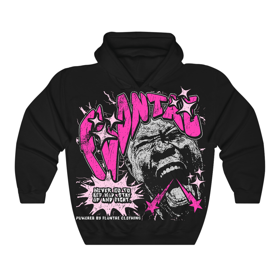 Triple Pink Dunk Low Flontae Hoodie Never Quit Graphic