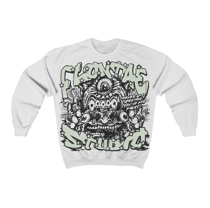 Seafoam 4s Flontae Crewneck Sweatshirt Seems Fair Graphic