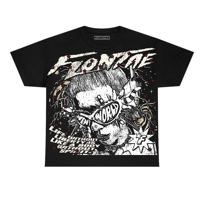 Cinnabar 1s Flontae T-Shirt Live With Joy Graphic
