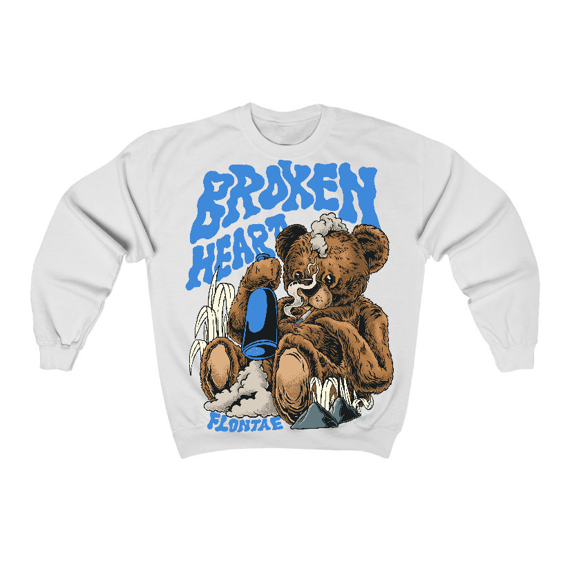 Lucky Shorts 3s Flontae Crewneck Sweatshirt Broken Heart Graphic