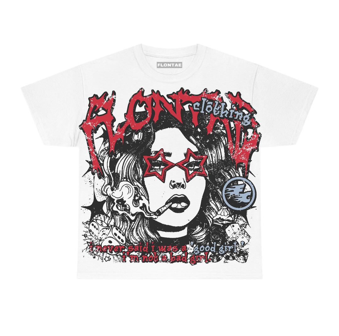 Fire Red “Black Tongue” 5s Flontae T-Shirt Keep Quiet Graphic