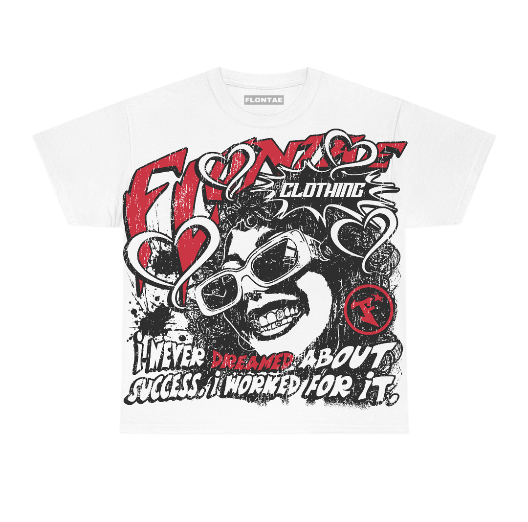 Fire Red “Black Tongue” 5s Flontae T-Shirt Never Dream Graphic