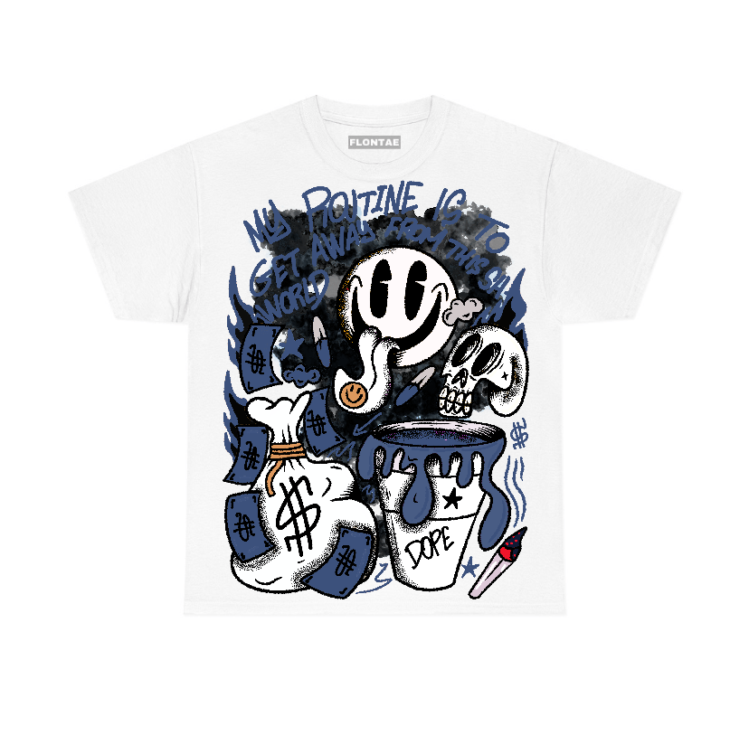 Navy 4s Flontae T-Shirt Stay Out Graphic
