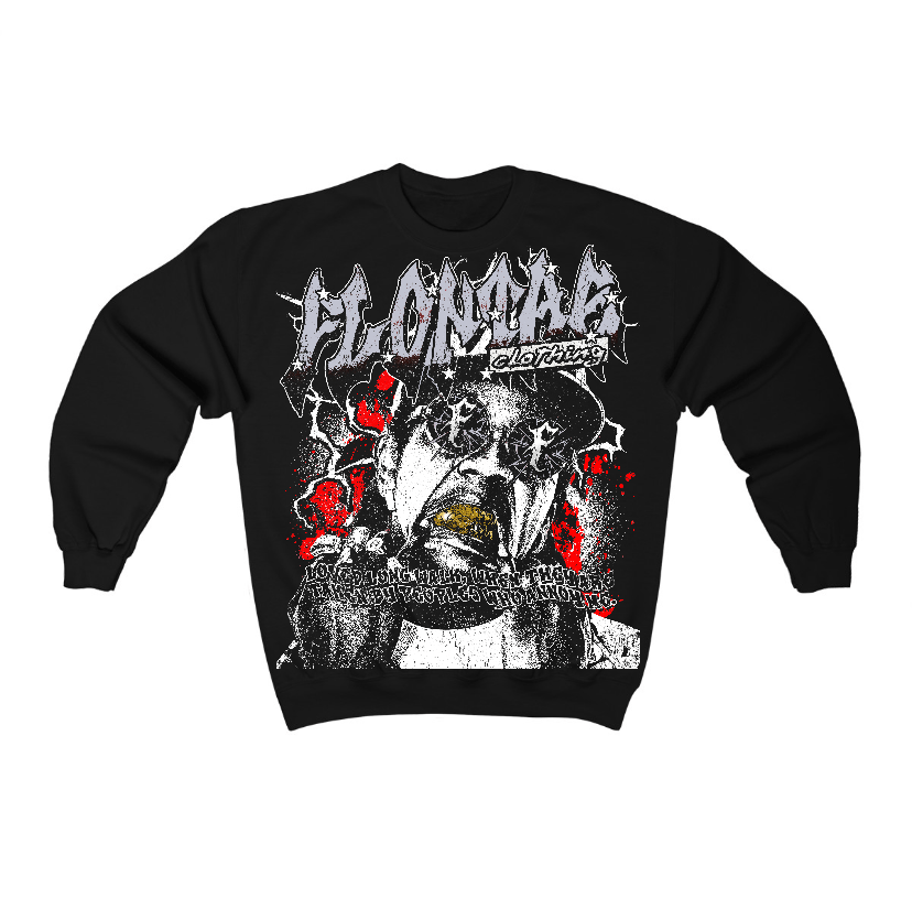 Black Cement 3s Flontae Crewneck Sweatshirt Annoy Graphic