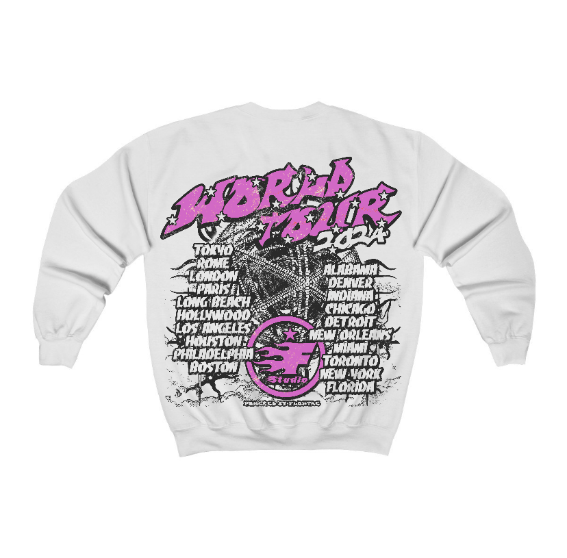 Hyper Violet 4s Flontae Crewneck Sweatshirt No Victory Graphic