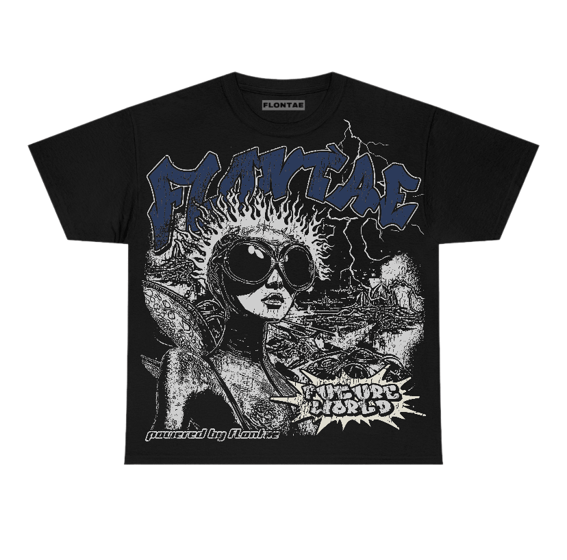Diffused Blue 3s Flontae T-Shirt Ahead Graphic
