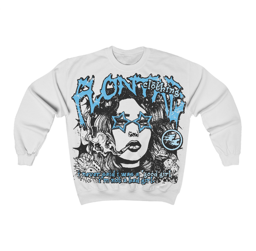 Legend Blue 11s Flontae Crewneck Sweatshirt Keep Quiet Graphic