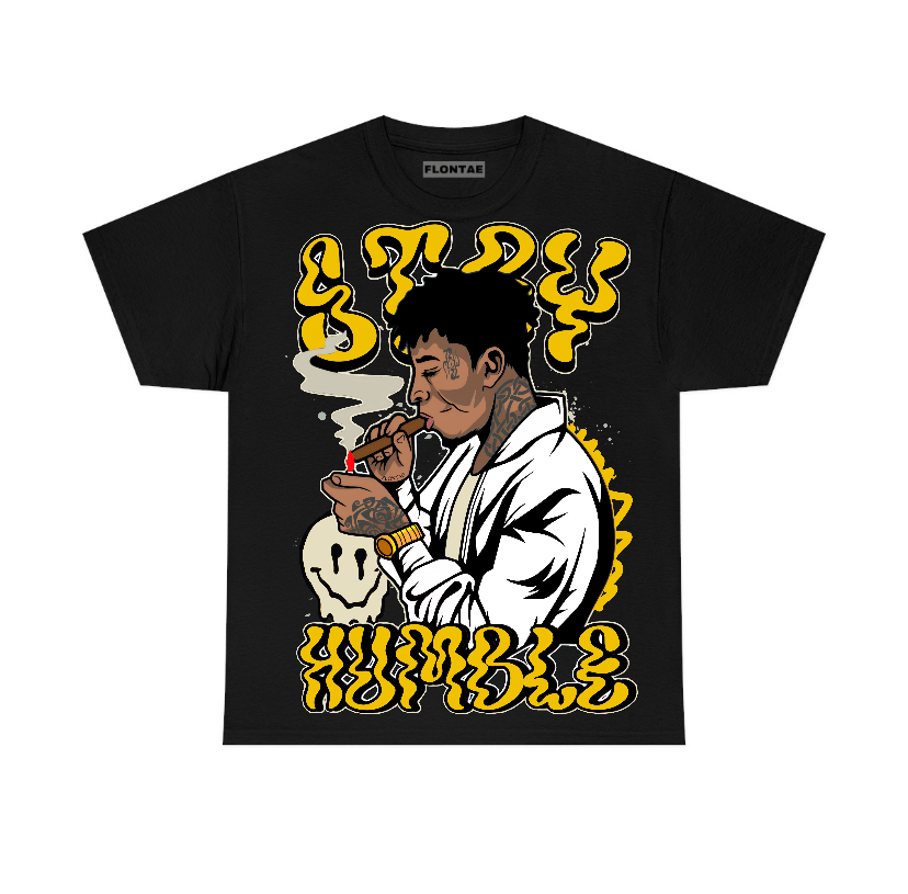 Vivid Sulfur 4s Flontae T-Shirt Stay Humble Graphic
