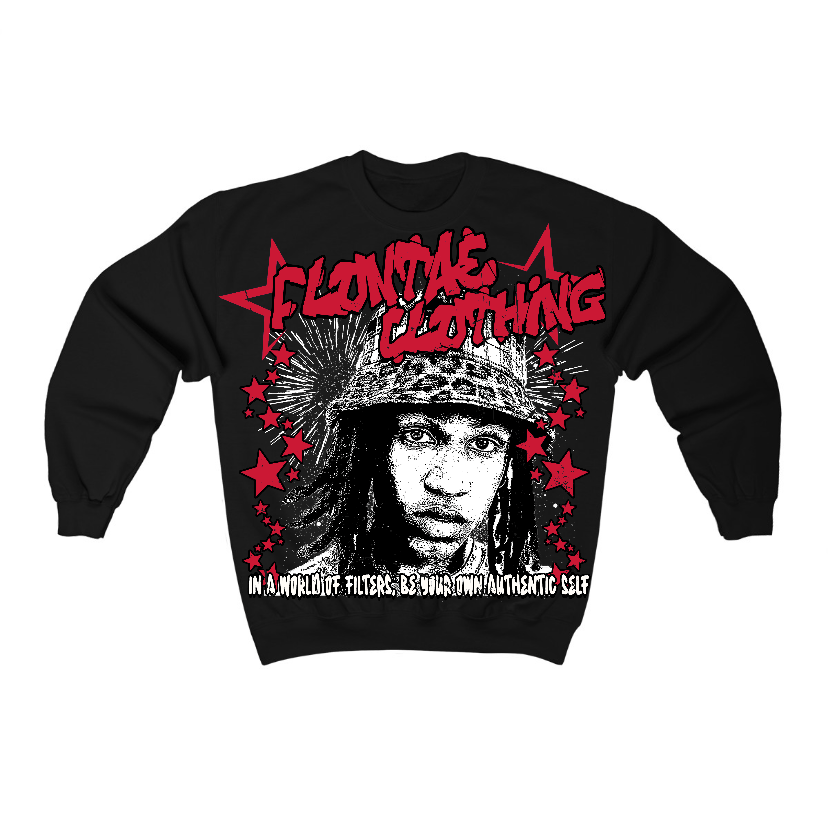 85 Bred 1s Flontae Crewneck Sweatshirt Be Yourself Graphic