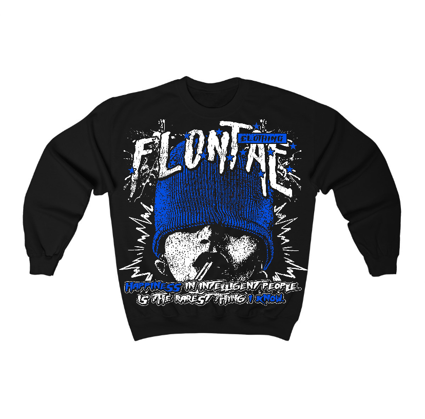 Blueberry 12s Flontae Crewneck Sweatshirt Furious Graphic
