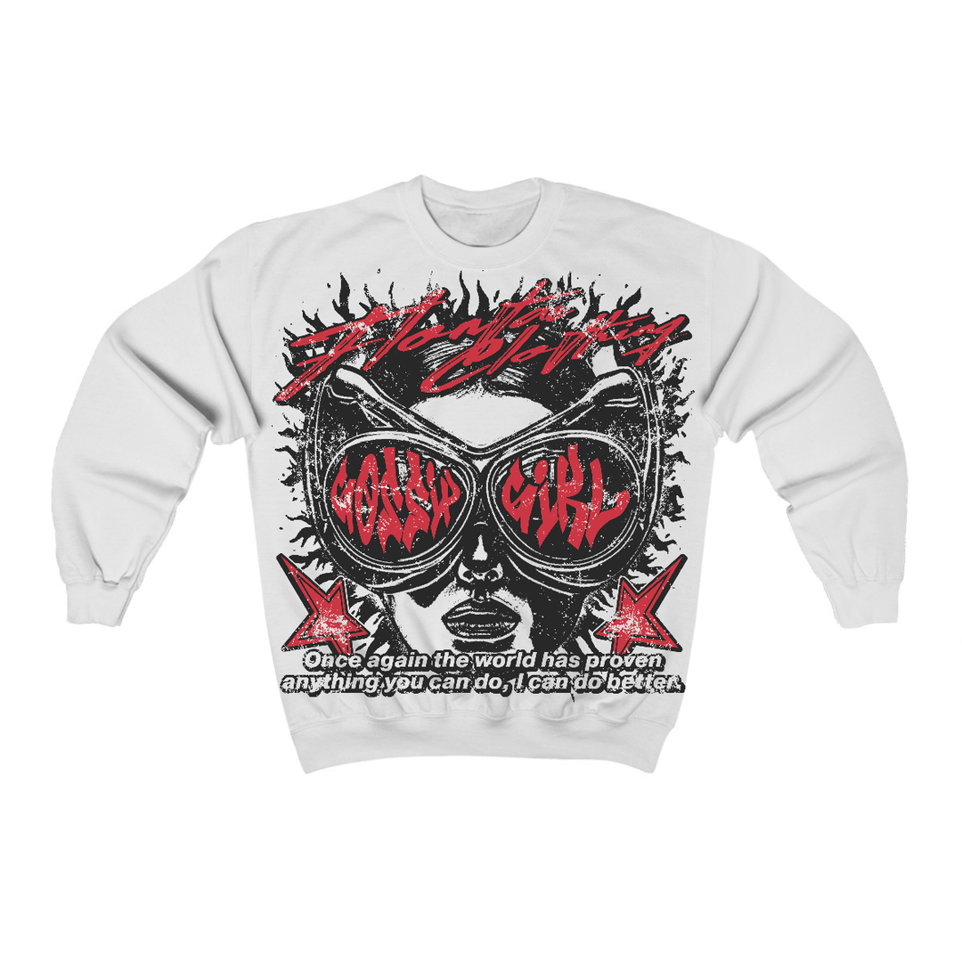 Fire Red “Black Tongue” 5s Flontae Crewneck Sweatshirt Be Better Graphic