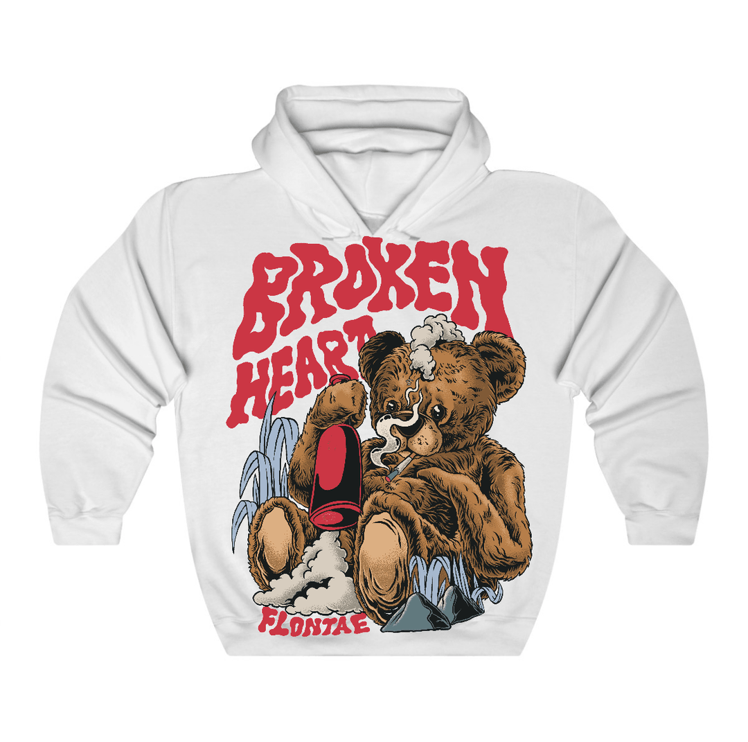 Fire Red “Black Tongue” 5s Flontae Hoodie Broken Heart Graphic
