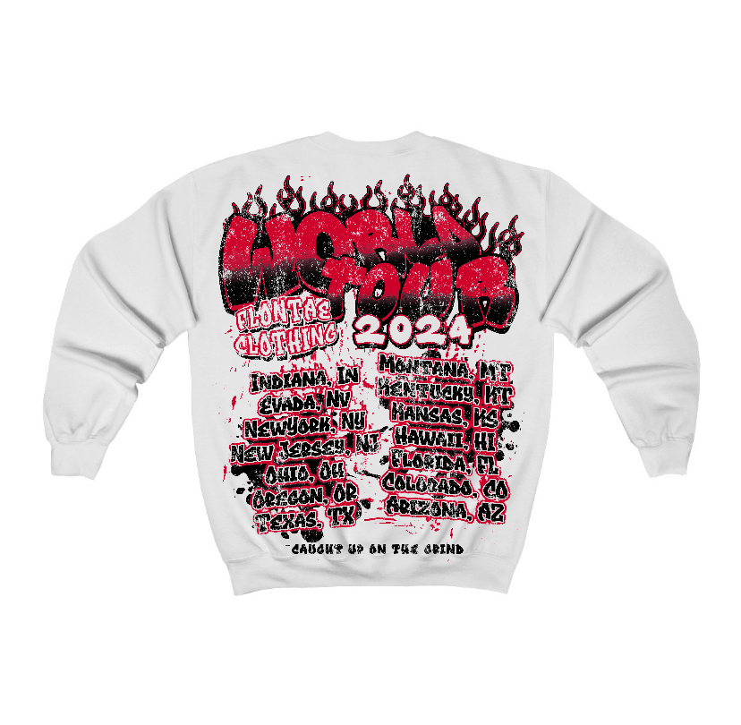 Red Taxi 12s Flontae Crewneck Sweatshirt Intelligence Graphic