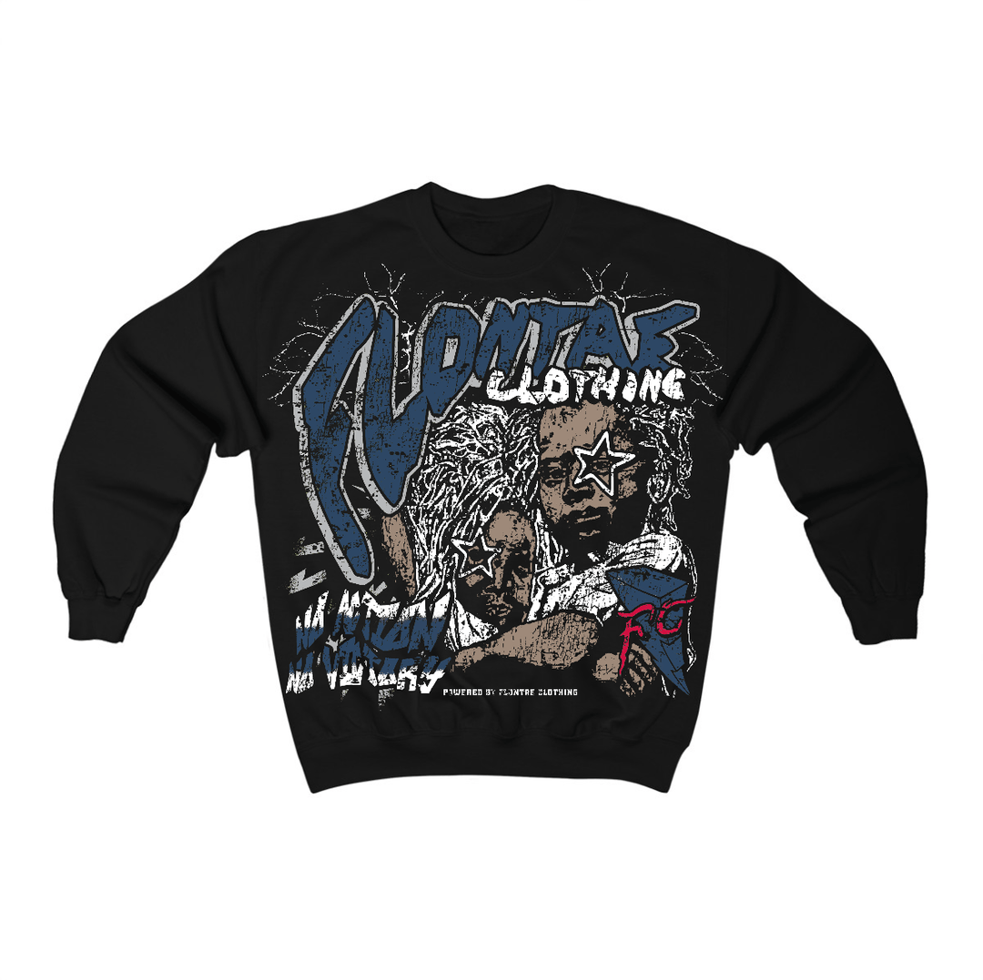 French Blue 12s Flontae Crewneck Sweatshirt No Action Graphic