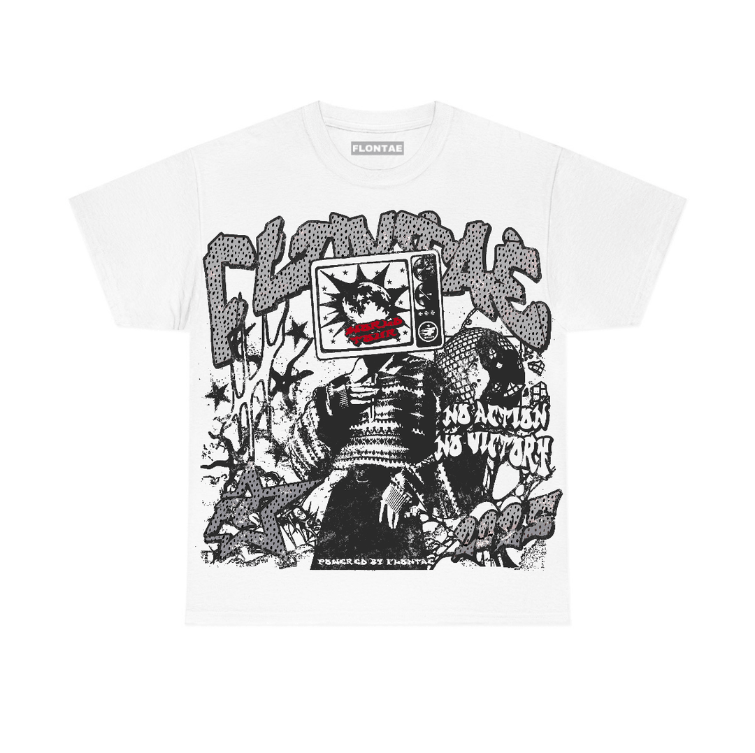 White Cement 4s Flontae T-Shirt No Victory Graphic