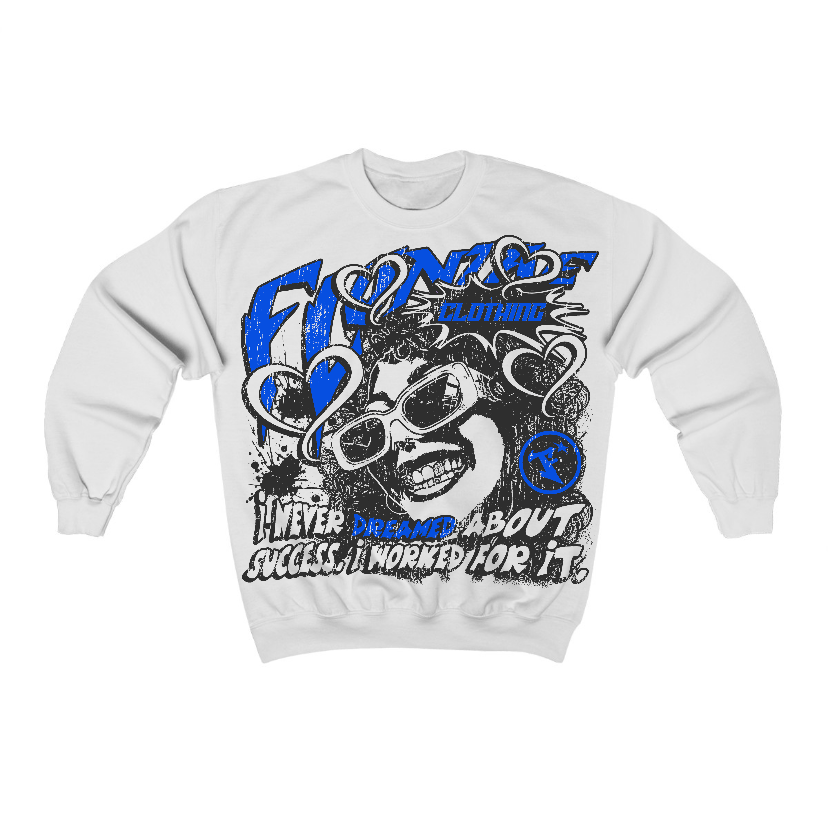 Blueberry 12s Flontae Crewneck Sweatshirt Never Dream Graphic