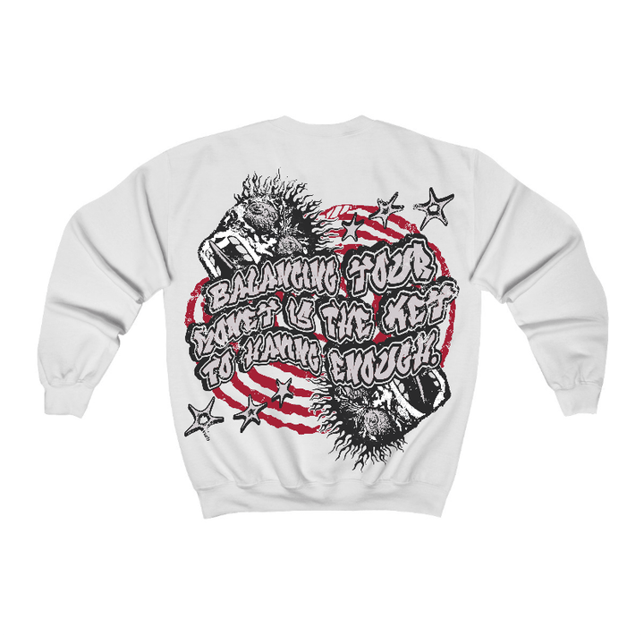 Black Toe 14s Flontae Crewneck Sweatshirt Balance My Heart Graphic