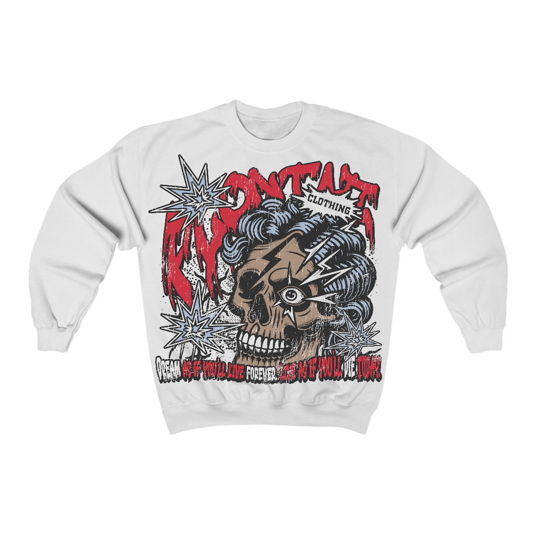 Fire Red “Black Tongue” 5s Flontae Crewneck Sweatshirt Dream Graphic