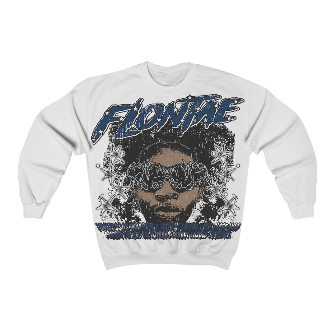 French Blue 12s Flontae Crewneck Sweatshirt Stay Hopeful Graphic