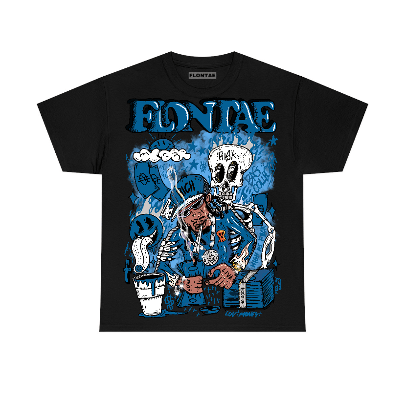 Military Blue 4s Flontae T-Shirt Master Mind Graphic