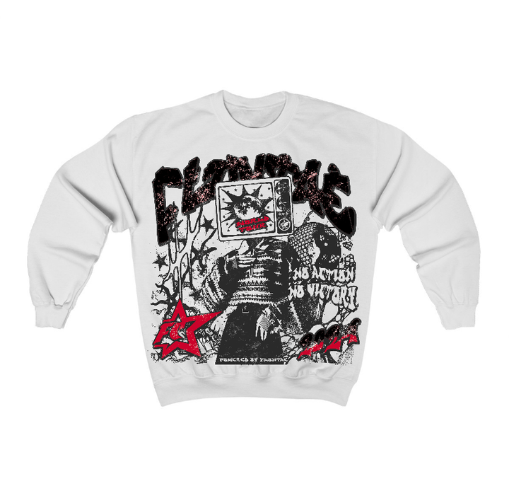 Red Taxi 12s Flontae Crewneck Sweatshirt No Victory Graphic
