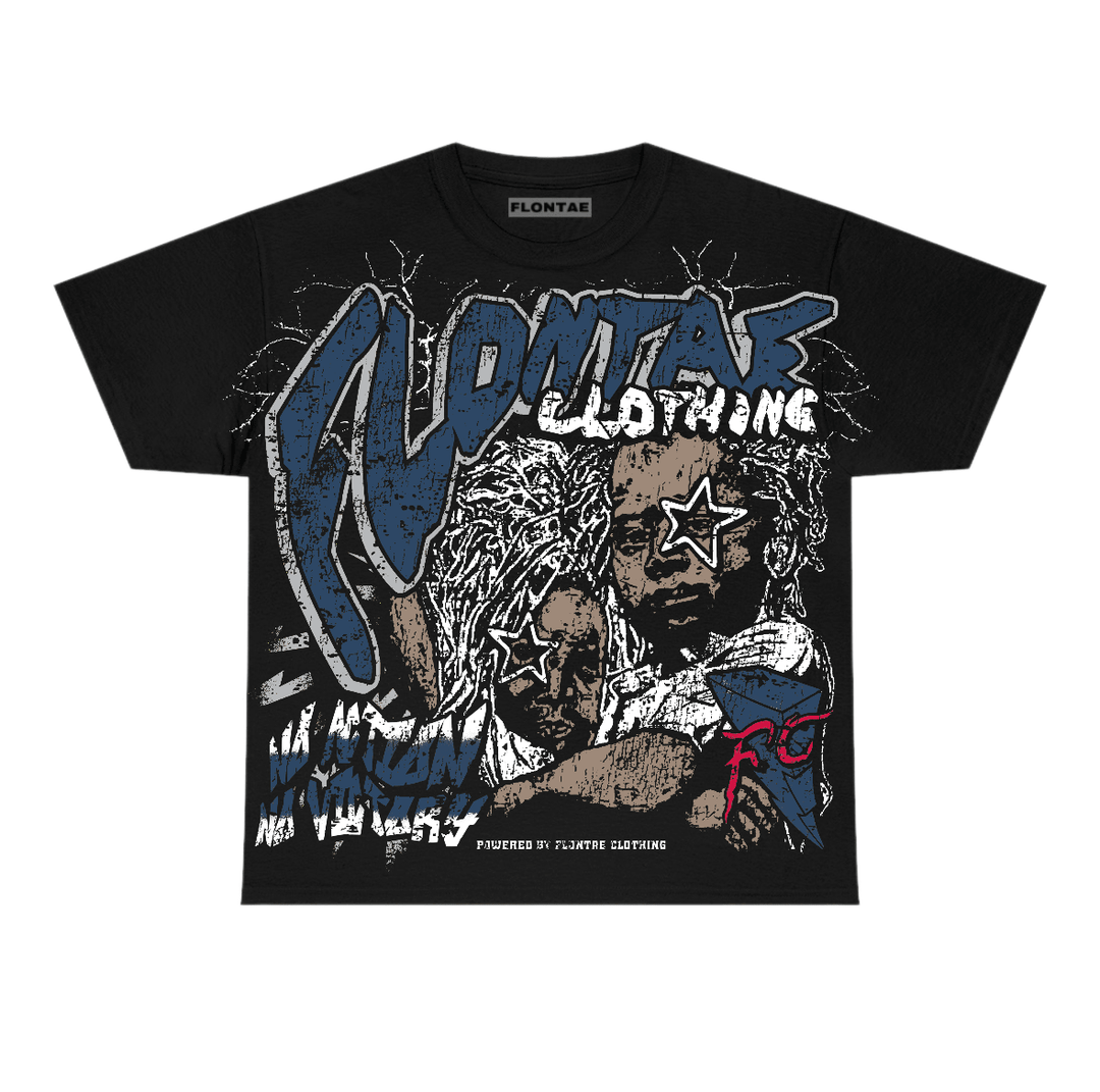 French Blue 12s Flontae T-Shirt No Action Graphic