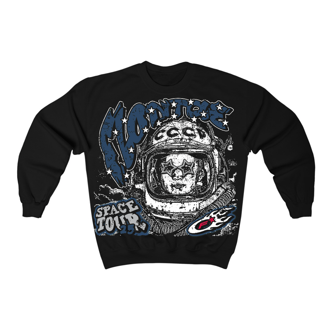 French Blue 12s Flontae Crewneck Sweatshirt Get Around Graphic