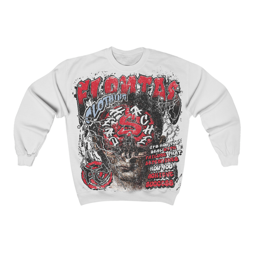 Fire Red “Black Tongue” 5s Flontae Crewneck Sweatshirt Headstorm Graphic