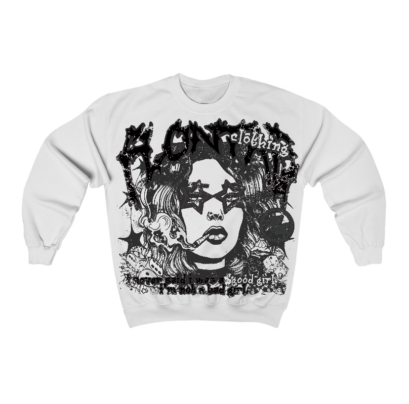 Black Cat 3s Flontae Crewneck Sweatshirt Keep Quiet Graphic