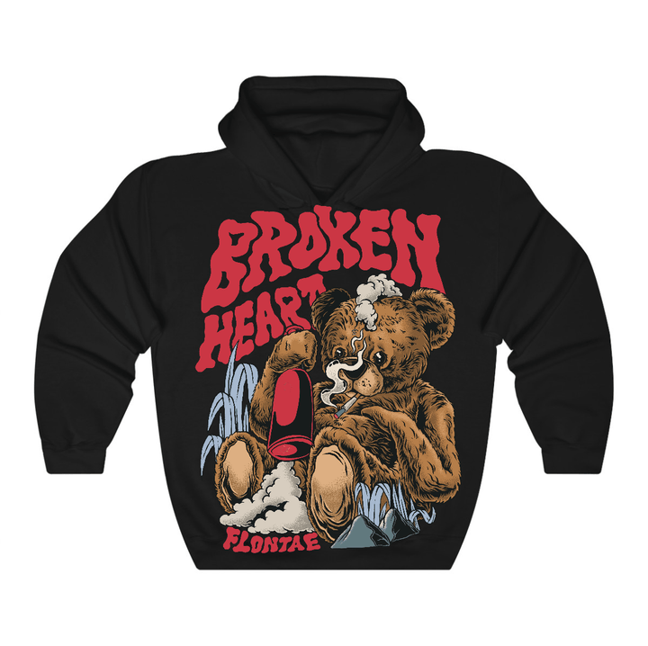 Fire Red “Black Tongue” 5s Flontae Hoodie Broken Heart Graphic