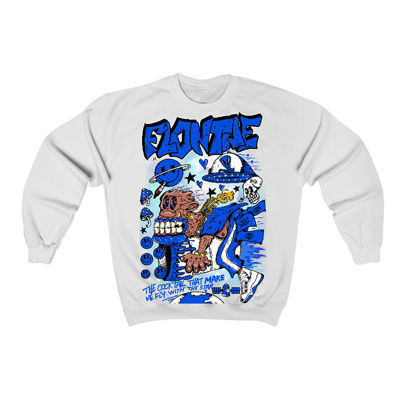 Blueberry 12s Flontae Crewneck Sweatshirt I Believe Graphic