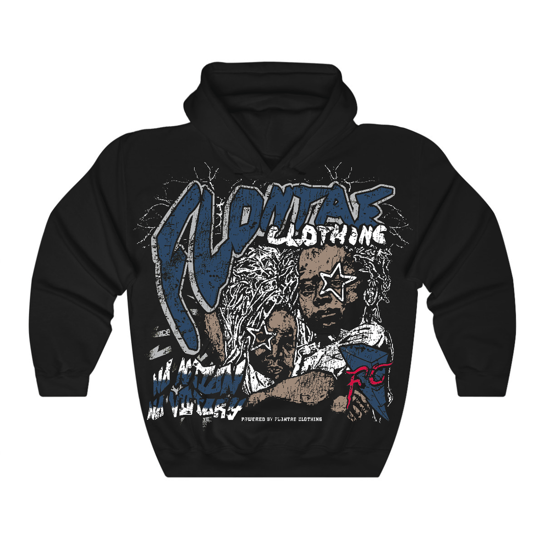 French Blue 12s Flontae Hoodie No Action Graphic